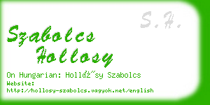 szabolcs hollosy business card